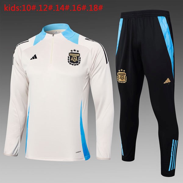 Niños Sudadera De Training Argentina 2024/25 Amarillo Azul 3